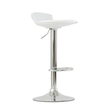 Барный стул ножки хром с мягким сидением пластиковый регулируемый (арт 6454) - Фото 2