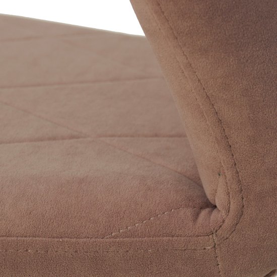 Барный стул с мягким сидением розовый велюровый (арт 23693) Фото 5