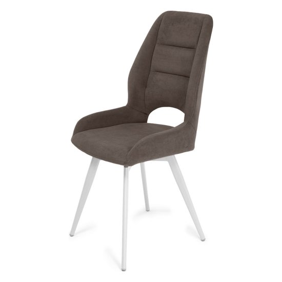 Стул для кухни мягкий бежевый из велюра (арт 35439) Фото 4