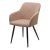 Стул-кресло на каркасе из металла с мягкой обивкой бежевый (арт 31403)