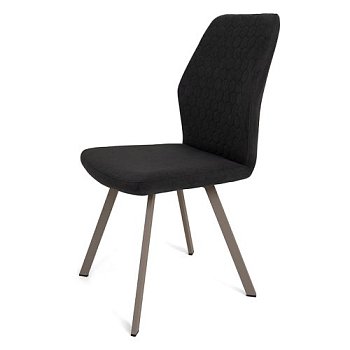 Стул на металлическом каркасе мягкий коричневый из велюра (арт 28871) - Фото 2