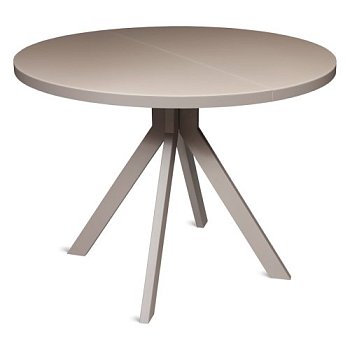 Обеденный стол раскладной круглый слоновая кость (арт 34204) - Фото 2