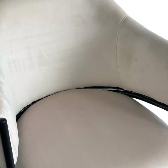 Стул на металлокаркасе мягкий с подлокотниками бежевый (арт 33618) Фото 2