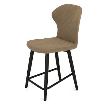 Полубарный стул мягкий с обивкой из велюра (арт 19603) - Фото 2