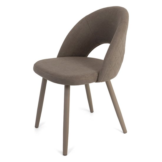 Стул с мягким сидением бежевый велюровый современный (арт 21631) Фото 1