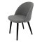 Стул на металлокаркасе мягкий серый из велюра (арт 21174)