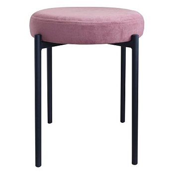 Табурет на металлокаркасе с мягкой обивкой красный (арт 31451) - Фото 2