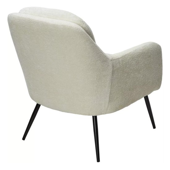 Полукресло на металлокаркасе мягкое с подлокотниками белое (арт 33947) Фото 2