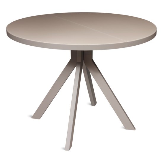 Обеденный стол раскладной круглый слоновая кость (арт 34204) Фото 1