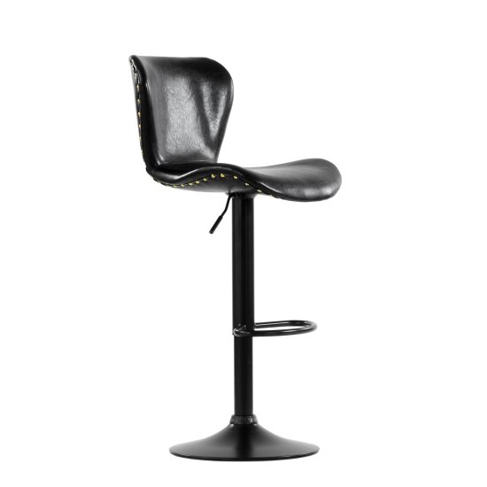 Барный стул металлический ножки черные мягкий с обивкой из экокожи (арт 6540) Фото 1