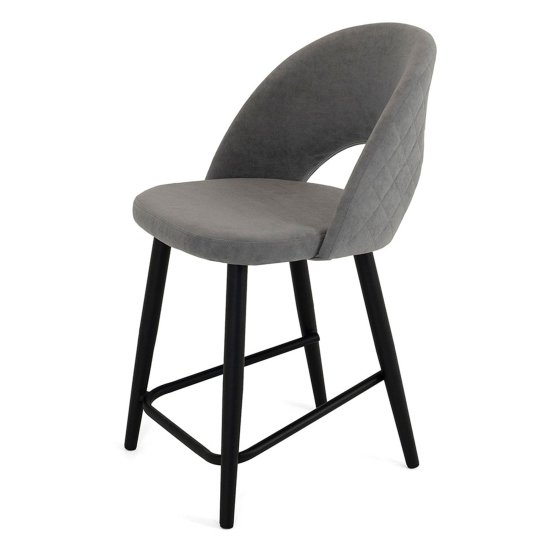 Полубарный стул на металлическом каркасе серый (арт 21852) Фото 1
