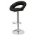 Барный стул металлический мягкий черный из экокожи регулируемый (арт 5613)