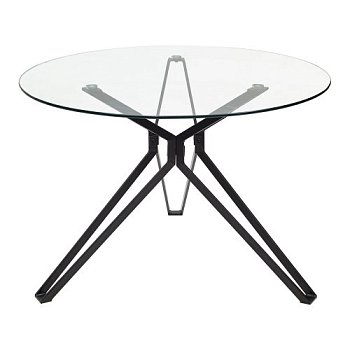 Стол кухонный дизайнерский круглый прозрачный (арт 6157) - Фото 2