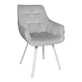 Стул-кресло мягкий с подлокотниками из бархата (арт 11145) - Фото 2