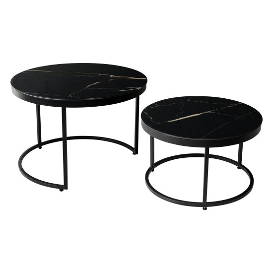 Журнальный стол дизайнерский круглый черный (арт 15001) Фото 2