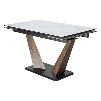 Стол обеденный белый на одной ноге в современном стиле (арт 30787) - Фото 2