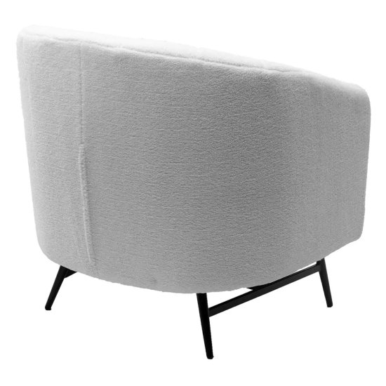 Стул-кресло дизайнерский мягкий белый (арт 29072) Фото 2