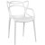 Стул ножки белые белый пластиковый в современном стиле (арт 6608)