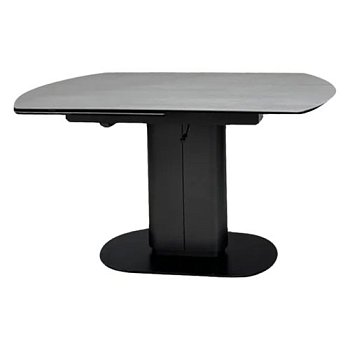 Стол для кухни овальный керамический серый 140 см (арт 31712) - Фото 2