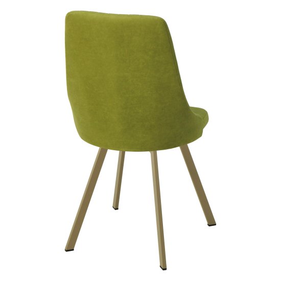 Стул мягкий зеленый из велюра современный (арт 22942) Фото 2