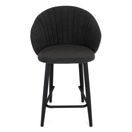 Полубарный стул мягкий с обивкой из велюра (арт 25394) Фото 2