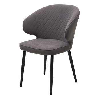 Стул с мягким сидением серый велюровый (арт 32608) - Фото 2