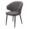 Стул с мягким сидением серый велюровый (арт 32608)