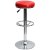 Стул барный на металлокаркасе мягкий красный вращающийся (арт 5564)