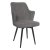 Стул обеденный мягкий серый из бархата современный (арт 31276)