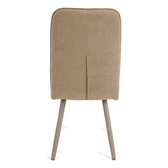 Стул мягкий кремовый из велюра (арт 20581) Фото 6