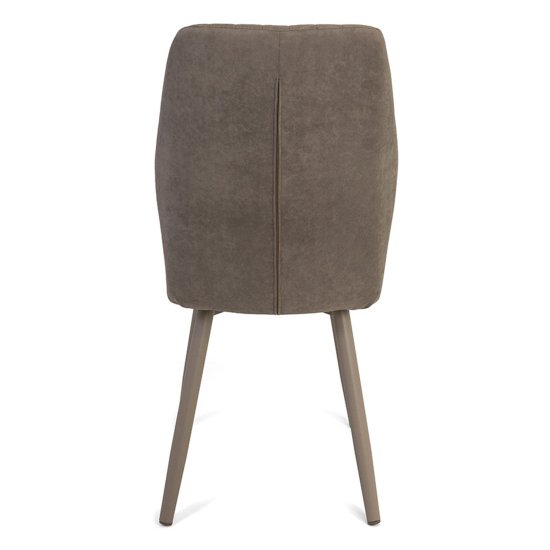 Стул металлический мягкий бежевый из велюра (арт 13807) Фото 6