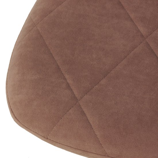 Стул барный на металлокаркасе розовый велюровый (арт 23670) Фото 3