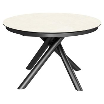 Обеденный стол раскладной круглый с керамическим покрытием (арт 32759) - Фото 2