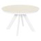 Стол кухонный круглый с керамическим покрытием бежевый (арт 32712)