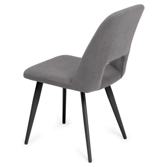 Стул на металлокаркасе с мягким сидением серый (арт 35324) Фото 2