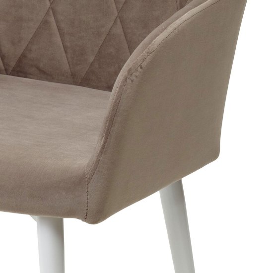 Стул мягкий с подлокотниками с обивкой из велюра (арт 11544) Фото 5