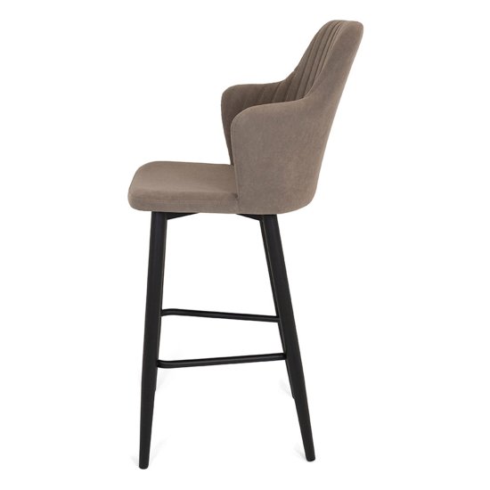 Стул барный на металлическом каркасе мягкий современный (арт 26200) Фото 4