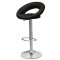 Барный стул металлический мягкий черный из экокожи регулируемый (арт 5613)