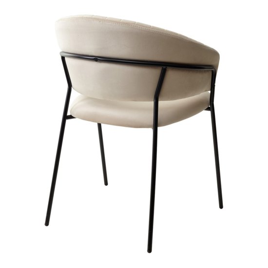 Стул интерьерный на металлокаркасе мягкий бежевый (арт 15334) Фото 2
