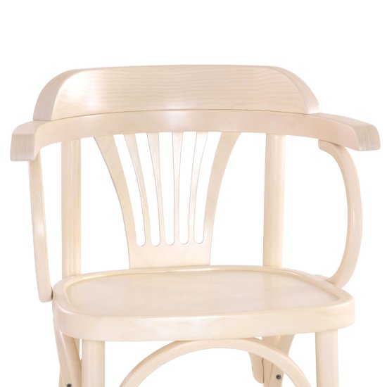 Полубарный стул с подлокотниками слоновая кость венский (арт 10859) Фото 4