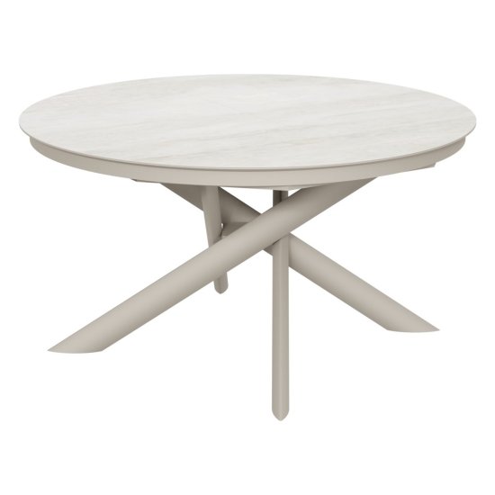 Кухонный стол круглый керамический на одной ножке (арт 35122) Фото 1