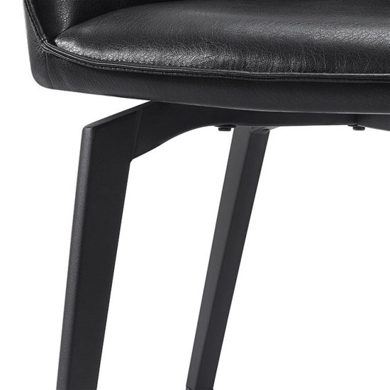 Стул-кресло интерьерный с подлокотниками черный (арт 32958) Фото 7