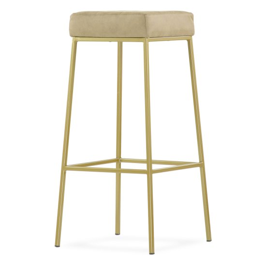 Барный стул мягкий бежевый лофт (арт 11461) Фото 1