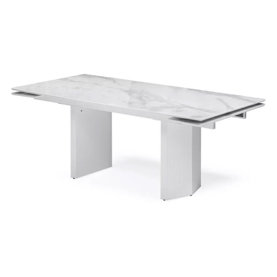 Обеденный стол раздвижной белый (арт 33761) Фото 1