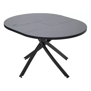 Стол обеденный черный на одной ножке D-110(+35) см (арт 33423) - Фото 2