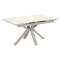 Стол раскладывающийся с покрытием из керамики бежевый 140 см (арт 34418)