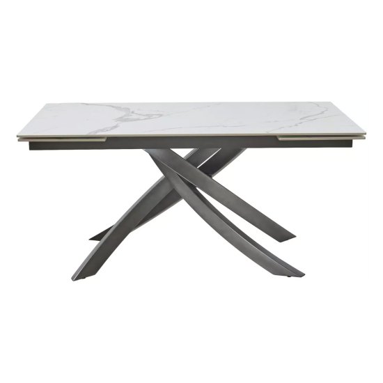 Стол кухонный раскладной керамический под мрамор (арт 33369) Фото 6