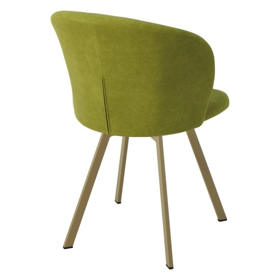 Стул мягкий зеленый из велюра (арт 22512) Фото 2