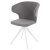 Стул на металлокаркасе мягкий серый из велюра (арт 35586)