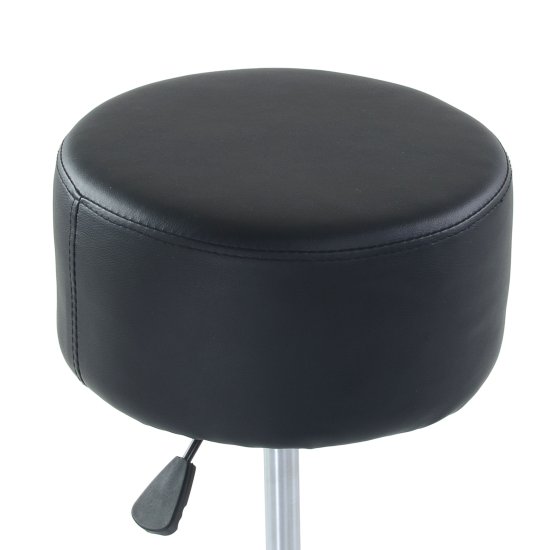 Полубарный стул на металлическом каркасе мягкий черный (арт 11422) Фото 2